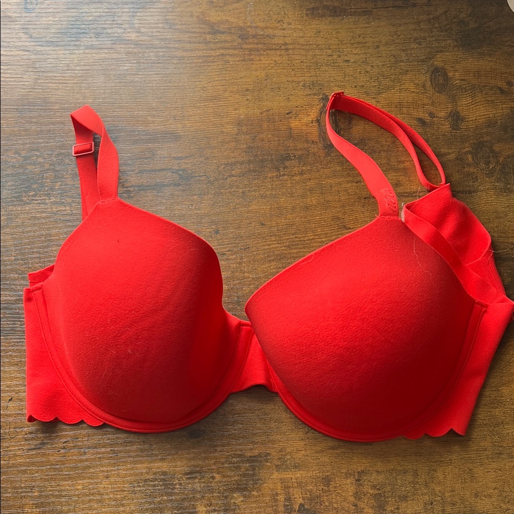 aerie Red Smoothez Demi Bra